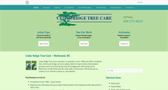 Desktop Screenshot of cedarridgetreecare.com