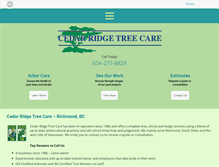 Tablet Screenshot of cedarridgetreecare.com
